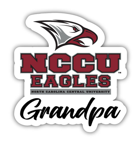 North Carolina Central Eagles 4-Inch Proud Grandpa NCAA - Durable School Spirit Vinyl Decal Perfect Gift for Grandpa