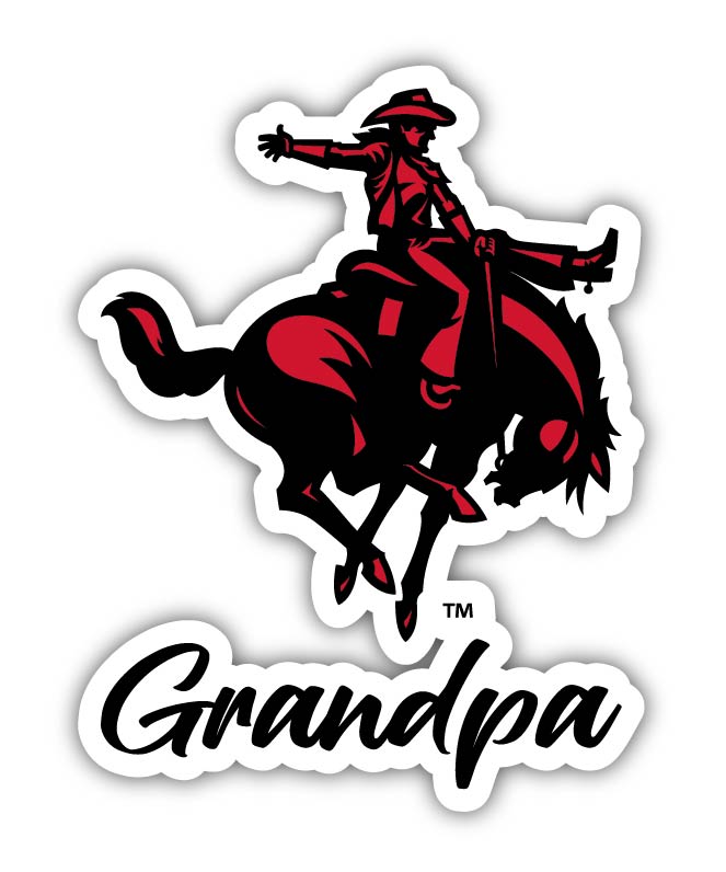 Northwestern Oklahoma State University 4-Inch Proud Grandpa NCAA - Durable School Spirit Vinyl Decal Perfect Gift for Grandpa