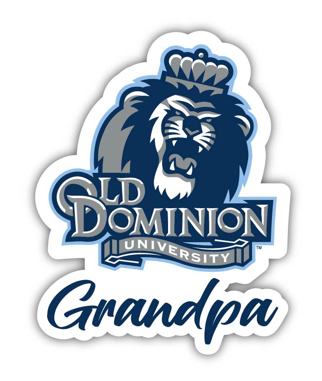 Old Dominion Monarchs 4-Inch Proud Grandpa NCAA - Durable School Spirit Vinyl Decal Perfect Gift for Grandpa