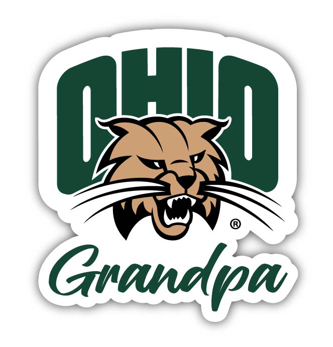 Ohio University 4-Inch Proud Grandpa NCAA - Durable School Spirit Vinyl Decal Perfect Gift for Grandpa