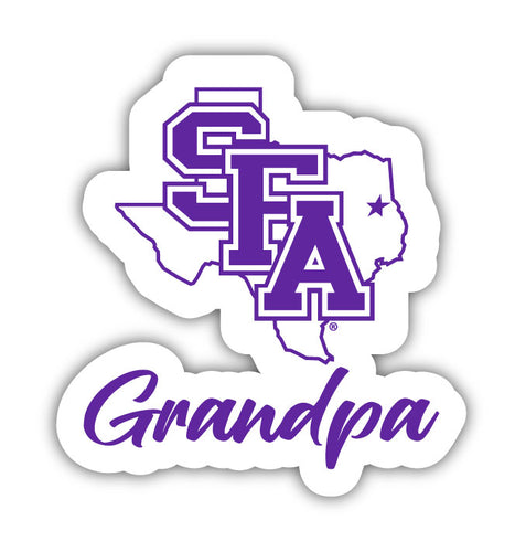 Stephen F. Austin State University 4-Inch Proud Grandpa NCAA - Durable School Spirit Vinyl Decal Perfect Gift for Grandpa