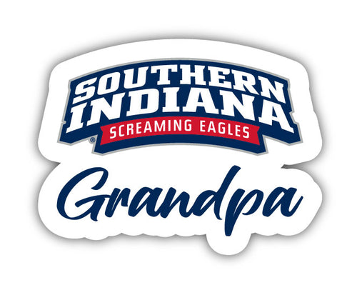 University of Southern Indiana 4-Inch Proud Grandpa NCAA - Durable School Spirit Vinyl Decal Perfect Gift for Grandpa