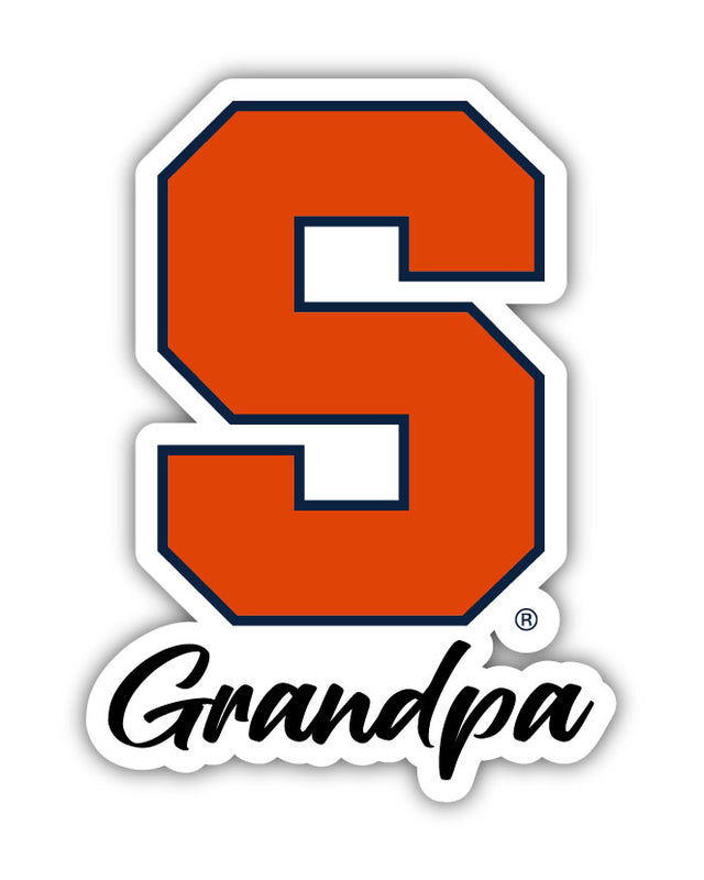 Syracuse Orange 4-Inch Proud Grandpa NCAA - Durable School Spirit Vinyl Decal Perfect Gift for Grandpa