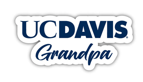 UC Davis Aggies 4-Inch Proud Grandpa NCAA - Durable School Spirit Vinyl Decal Perfect Gift for Grandpa