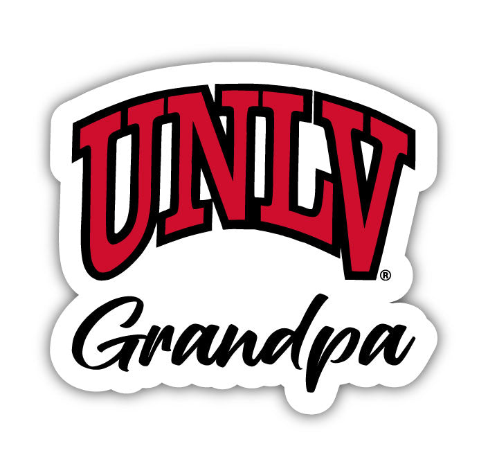 UNLV Rebels 4-Inch Proud Grandpa NCAA - Durable School Spirit Vinyl Decal Perfect Gift for Grandpa