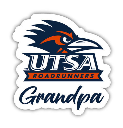 UTSA Road Runners 4-Inch Proud Grandpa NCAA - Durable School Spirit Vinyl Decal Perfect Gift for Grandpa
