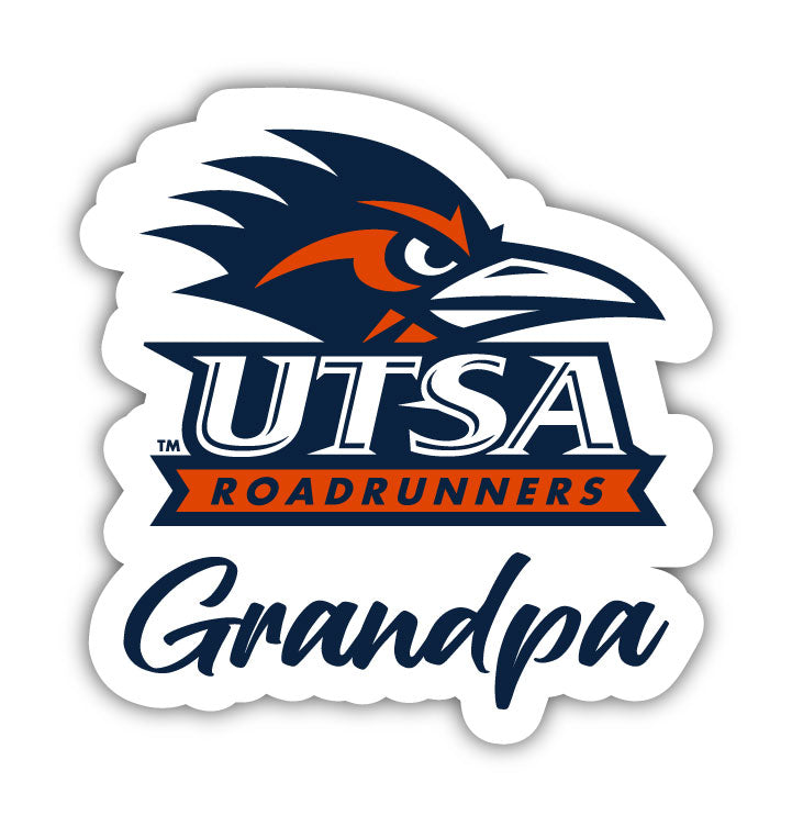 UTSA Road Runners 4-Inch Proud Grandpa NCAA - Durable School Spirit Vinyl Decal Perfect Gift for Grandpa