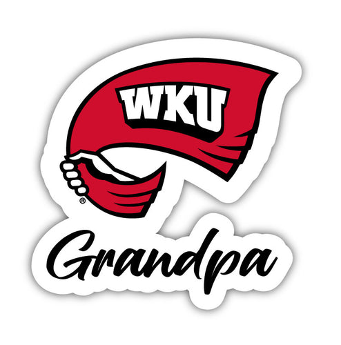 Western Kentucky Hilltoppers 4-Inch Proud Grandpa NCAA - Durable School Spirit Vinyl Decal Perfect Gift for Grandpa