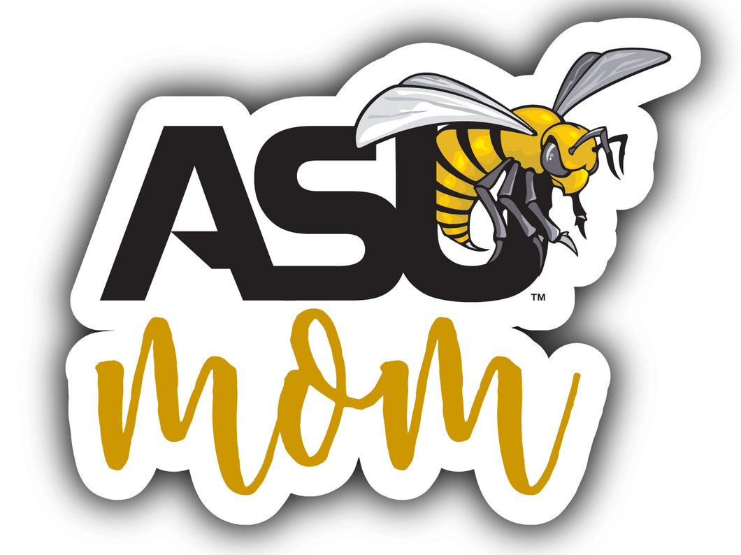Alabama State University 4-Inch Proud Mom NCAA - Durable School Spirit Vinyl Decal Perfect Gift for Mom