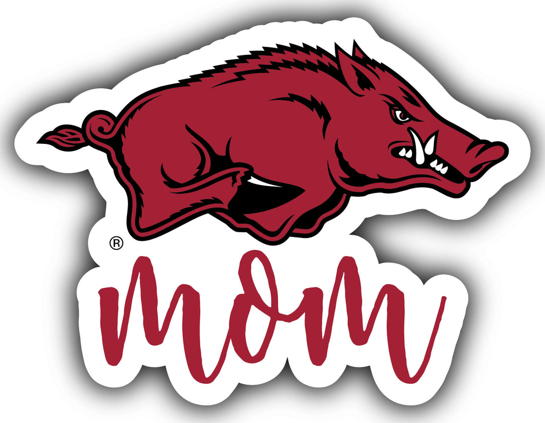 Arkansas Razorbacks 4-Inch Proud Mom NCAA - Durable School Spirit Vinyl Decal Perfect Gift for Mom