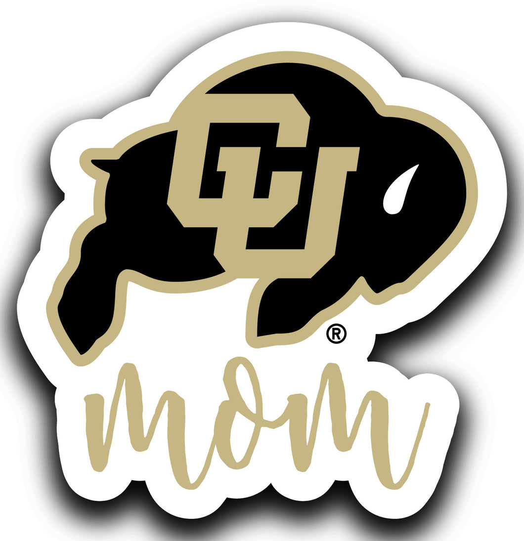 Colorado Buffaloes 4-Inch Proud Mom NCAA - Durable School Spirit Vinyl Decal Perfect Gift for Mom