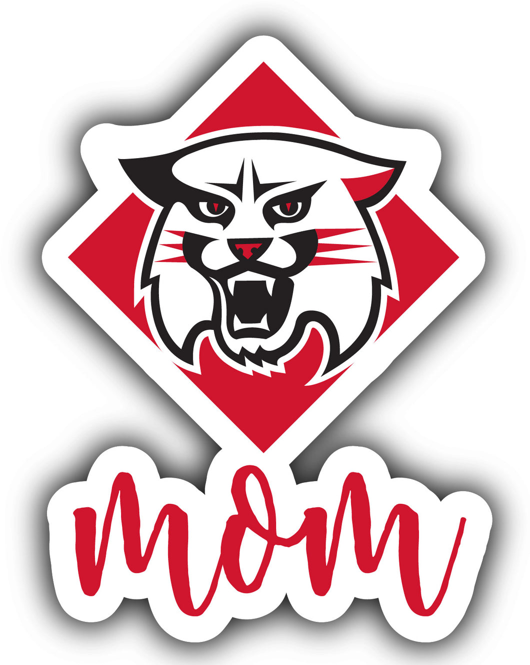 Davidson College 4-Inch Proud Mom NCAA - Durable School Spirit Vinyl Decal Perfect Gift for Mom