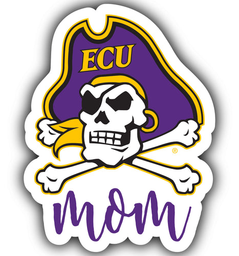 East Carolina Pirates 4-Inch Proud Mom NCAA - Durable School Spirit Vinyl Decal Perfect Gift for Mom