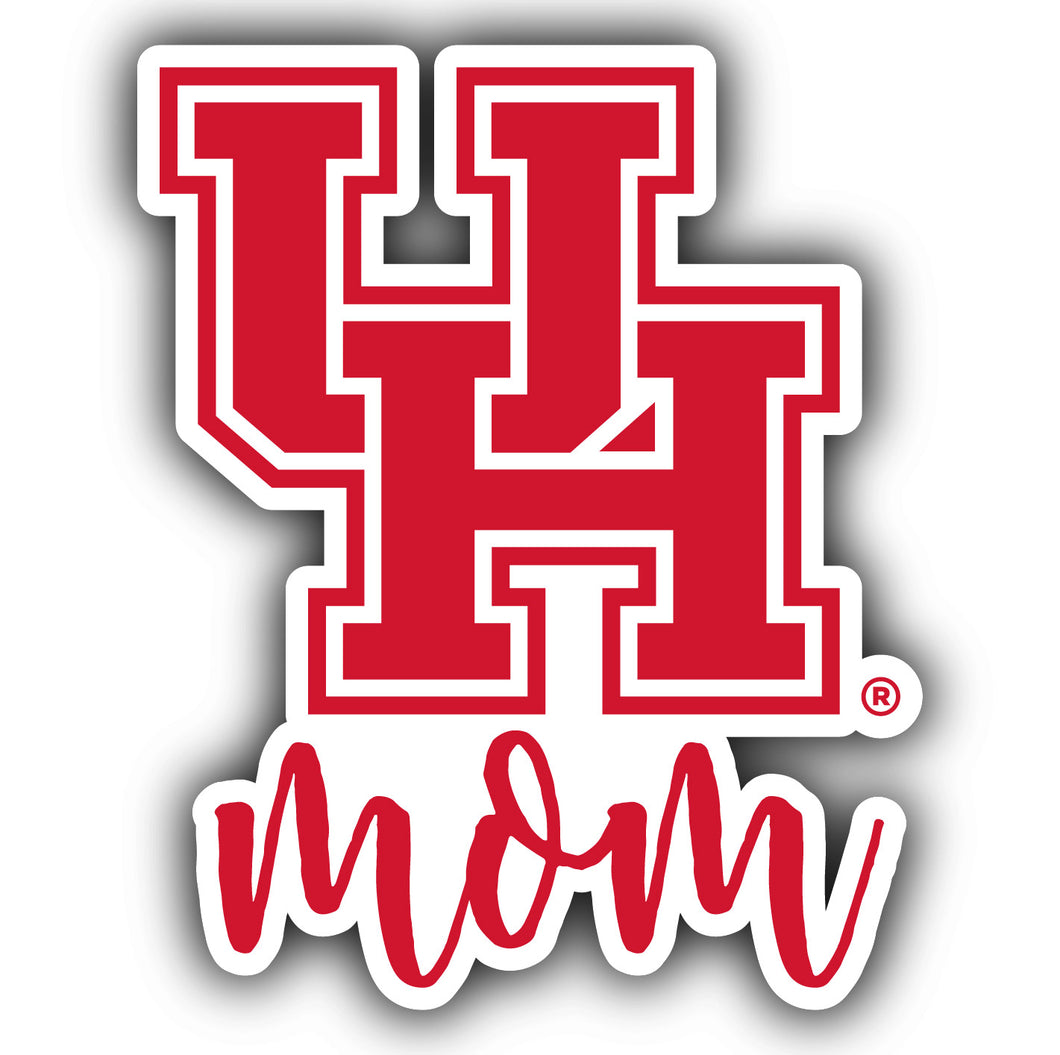University of Houston 4-Inch Proud Mom NCAA - Durable School Spirit Vinyl Decal Perfect Gift for Mom