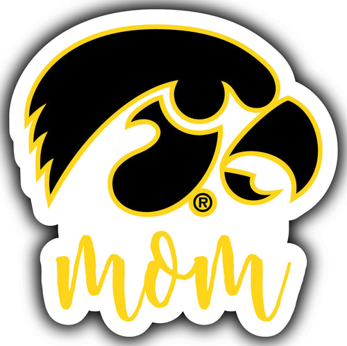Iowa Hawkeyes 4-Inch Mom NCAA Vinyl Decal Sticker for Fans, Students, and Alumni
