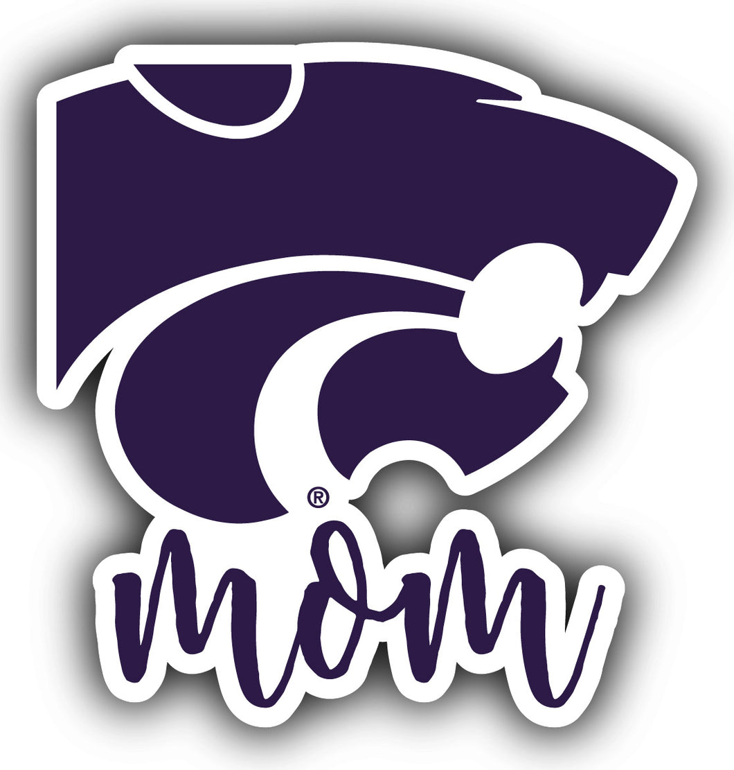 Kansas State Wildcats 4-Inch Proud Mom NCAA - Durable School Spirit Vinyl Decal Perfect Gift for Mom