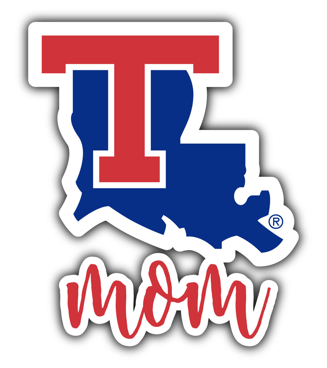 Louisiana Tech Bulldogs 4-Inch Proud Mom NCAA - Durable School Spirit Vinyl Decal Perfect Gift for Mom