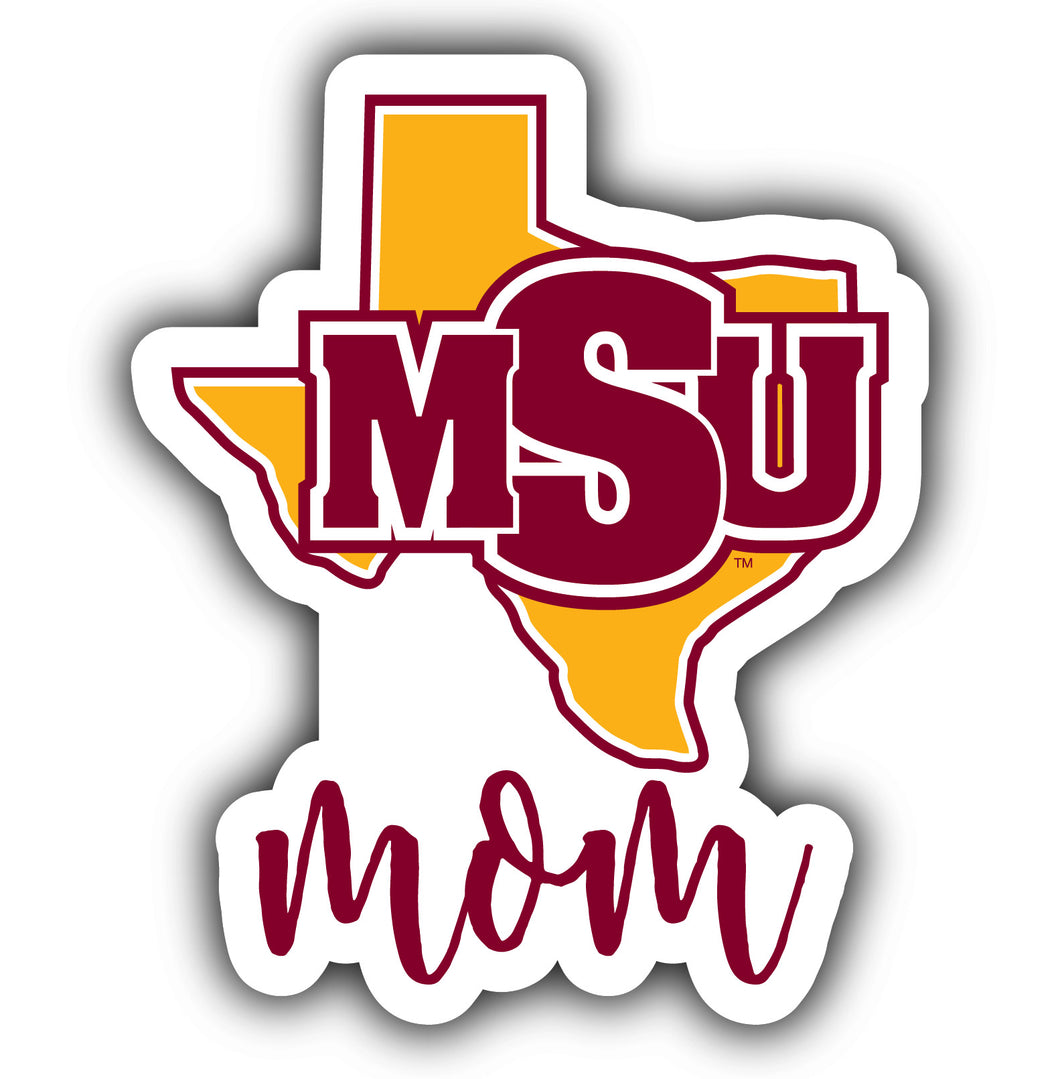 Midwestern State University Mustangs 4-Inch Proud Mom NCAA - Durable School Spirit Vinyl Decal Perfect Gift for Mom