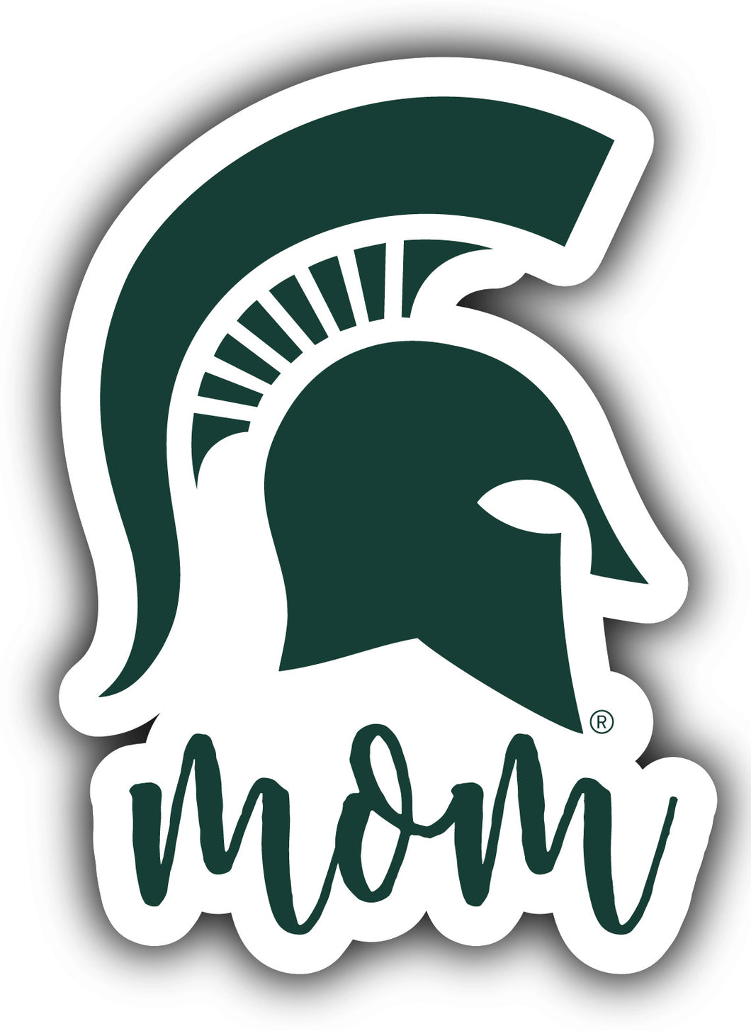 Michigan State Spartans 4-Inch Proud Mom NCAA - Durable School Spirit Vinyl Decal Perfect Gift for Mom