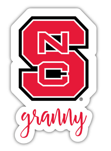 NC State Wolfpack 4-Inch Proud Grandma NCAA - Durable School Spirit Vinyl Decal Perfect Gift for Grandma