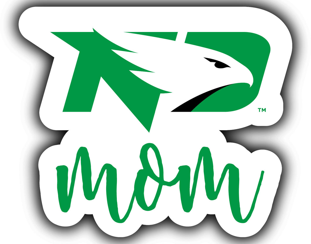 North Dakota Fighting Hawks 4-Inch Proud Mom NCAA - Durable School Spirit Vinyl Decal Perfect Gift for Mom