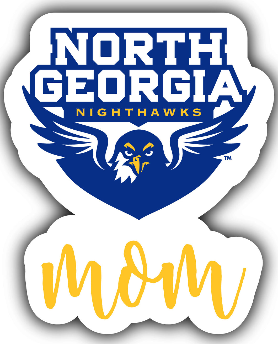 North Georgia Nighhawks 4-Inch Mom NCAA Vinyl Decal Sticker for Fans, Students, and Alumni
