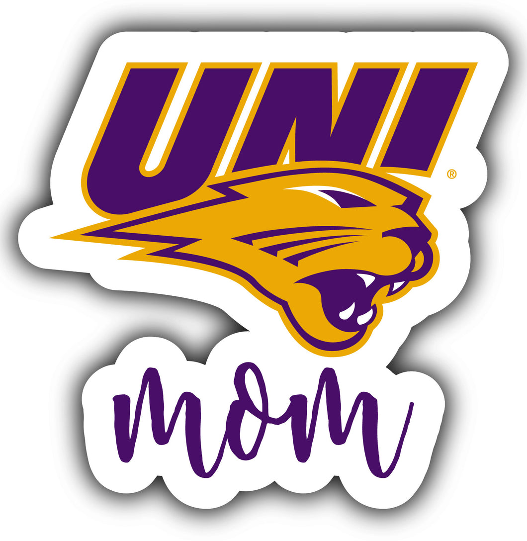 Northern Iowa Panthers 4-Inch Proud Mom NCAA - Durable School Spirit Vinyl Decal Perfect Gift for Mom