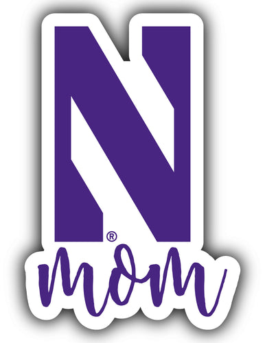 Northwestern University Wildcats 4-Inch Proud Mom NCAA - Durable School Spirit Vinyl Decal Perfect Gift for Mom