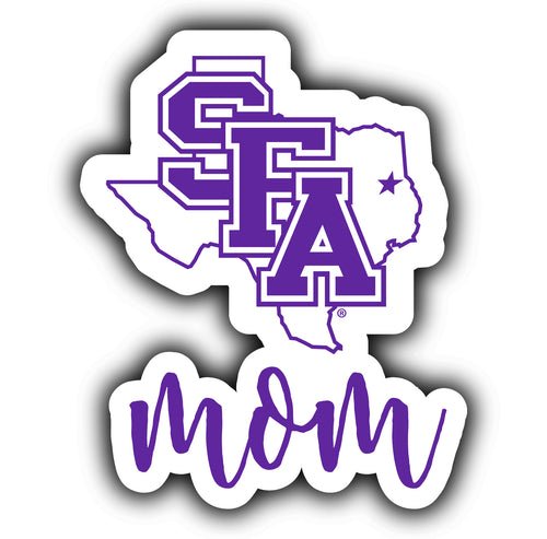 Stephen F. Austin State University 4-Inch Proud Mom NCAA - Durable School Spirit Vinyl Decal Perfect Gift for Mom
