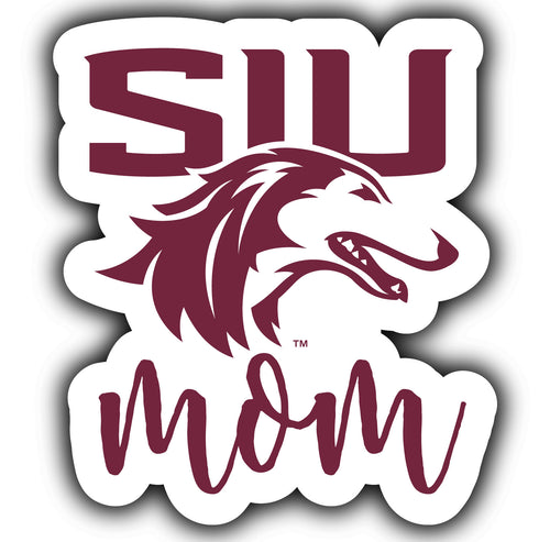 Southern Illinois Salukis 4-Inch Proud Mom NCAA - Durable School Spirit Vinyl Decal Perfect Gift for Mom