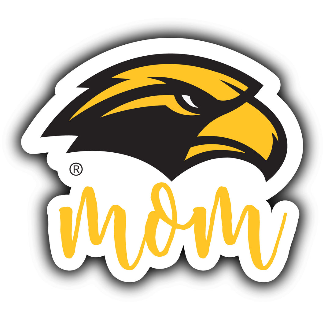 Southern Mississippi Golden Eagles 4-Inch Proud Mom NCAA - Durable School Spirit Vinyl Decal Perfect Gift for Mom