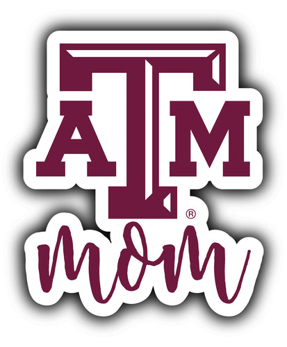 Texas A&M Aggies 4-Inch Proud Mom NCAA - Durable School Spirit Vinyl Decal Perfect Gift for Mom