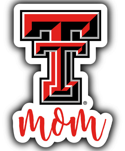 Texas Tech Red Raiders 4-Inch Proud Mom NCAA - Durable School Spirit Vinyl Decal Perfect Gift for Mom