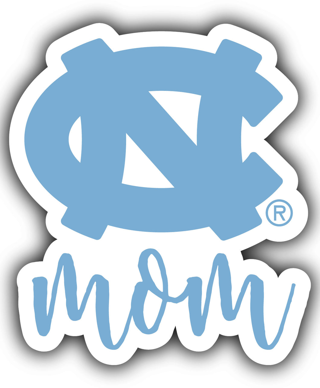 UNC Tar Heels 4-Inch Proud Mom NCAA - Durable School Spirit Vinyl Decal Perfect Gift for Mom