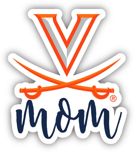 Virginia Cavaliers 4-Inch Proud Mom NCAA - Durable School Spirit Vinyl Decal Perfect Gift for Mom