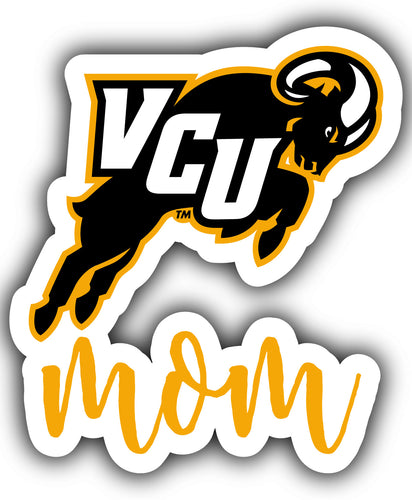 Virginia Commonwealth 4-Inch Proud Mom NCAA - Durable School Spirit Vinyl Decal Perfect Gift for Mom