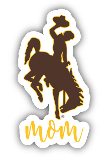 University of Wyoming 4-Inch Mom NCAA Vinyl Decal Sticker for Fans, Students, and Alumni