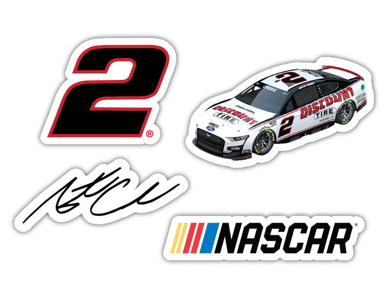 Austin Cindric #2 NASCAR Cup Series 4 Pack Laser Cut Decal