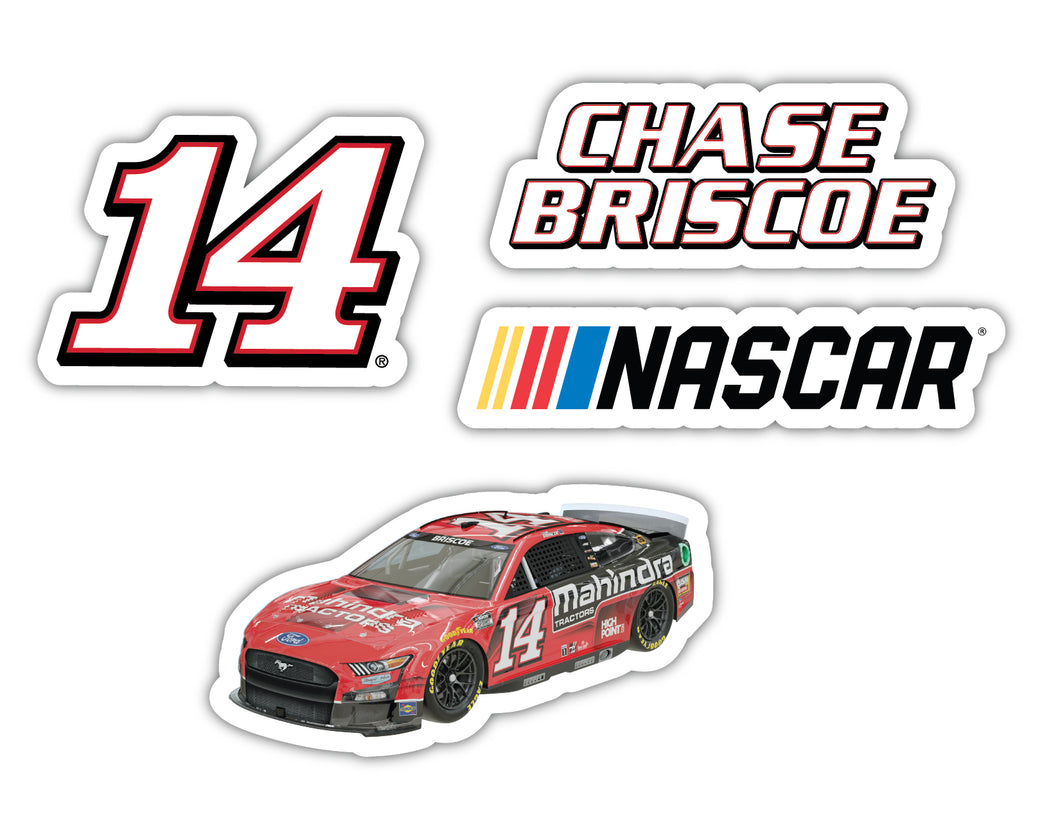 Chase Briscoe #14 NASCAR Cup Series 4 Pack Laser Cut Decal