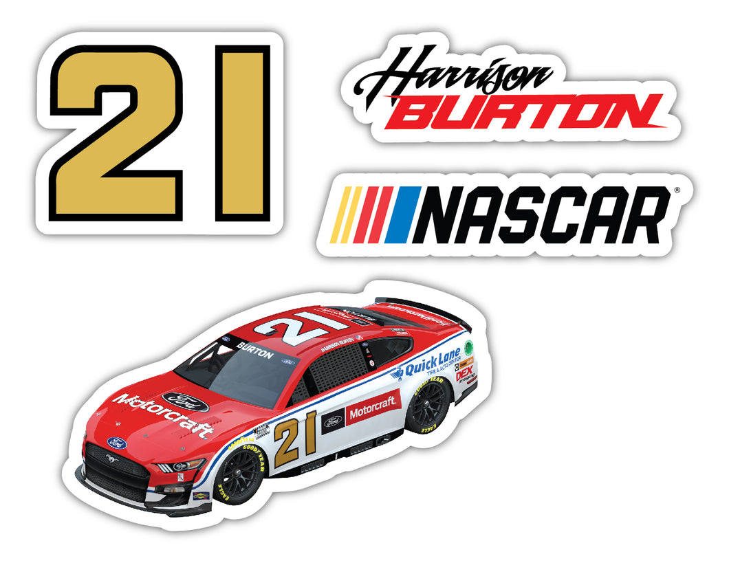 Nascar #21 Harrison Burton 4-Inch Vinyl Decal Stiker