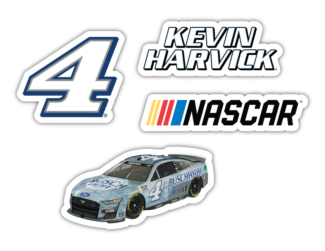 Kevin Harvick #4 NASCAR Cup Series 4 Pack Laser Cut Decal