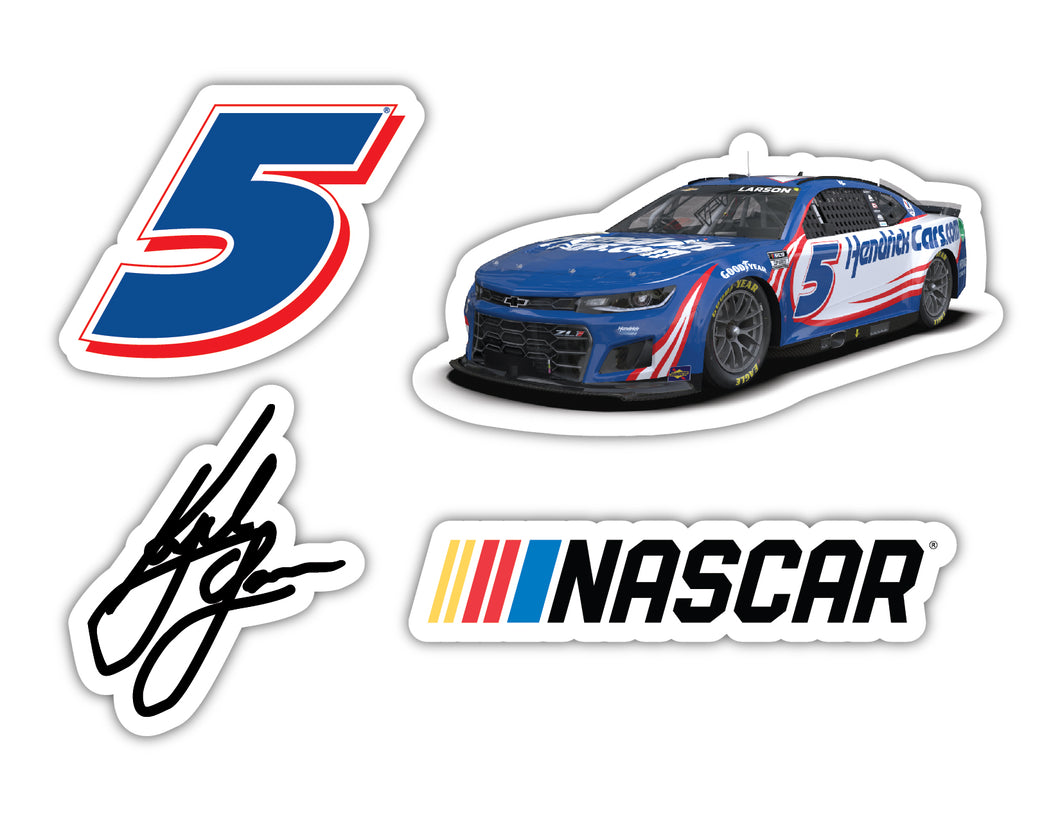 Kyle Larson #5 NASCAR Cup Series 4 Pack Laser Cut Decal