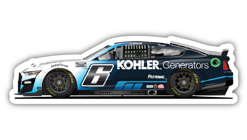 Nascar #6 Brad Keselowski 4-Inch Vinyl Decal Stiker Car Design