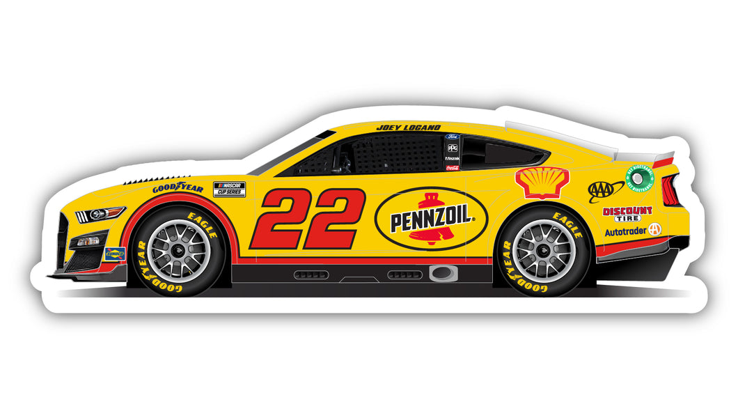 Nascar #22 Joey Logano 4-Inch Vinyl Decal Stiker Car Design