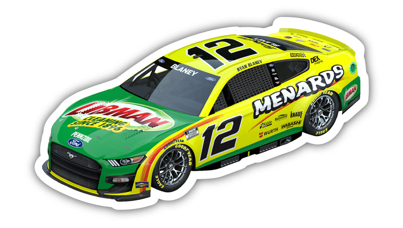 Nascar #12 Ryan Blaney 4-Inch Vinyl Decal Stiker Car Design