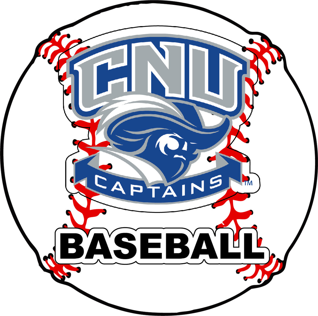 Christopher Newport Captains 4-Inch Round Baseball NCAA Passion Vinyl Decal Sticker