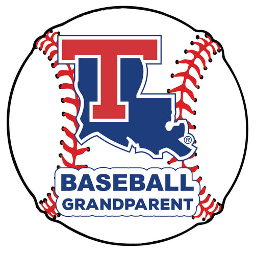 Louisiana Tech Bulldogs 4-Inch Round Baseball Grandparent NCAA Vinyl Decal Sticker for Fans, Students, and Alumni