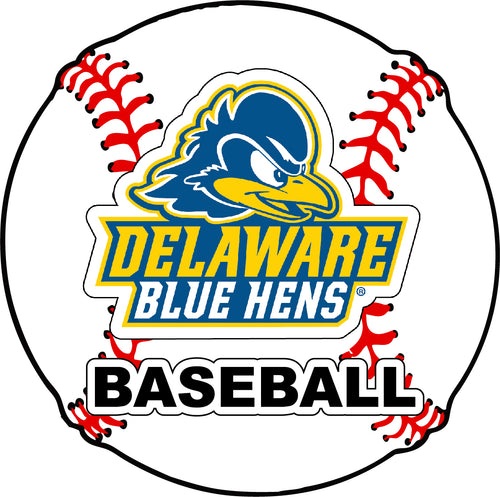 Delaware Blue Hens 4-Inch Round Baseball NCAA Passion Vinyl Decal Sticker