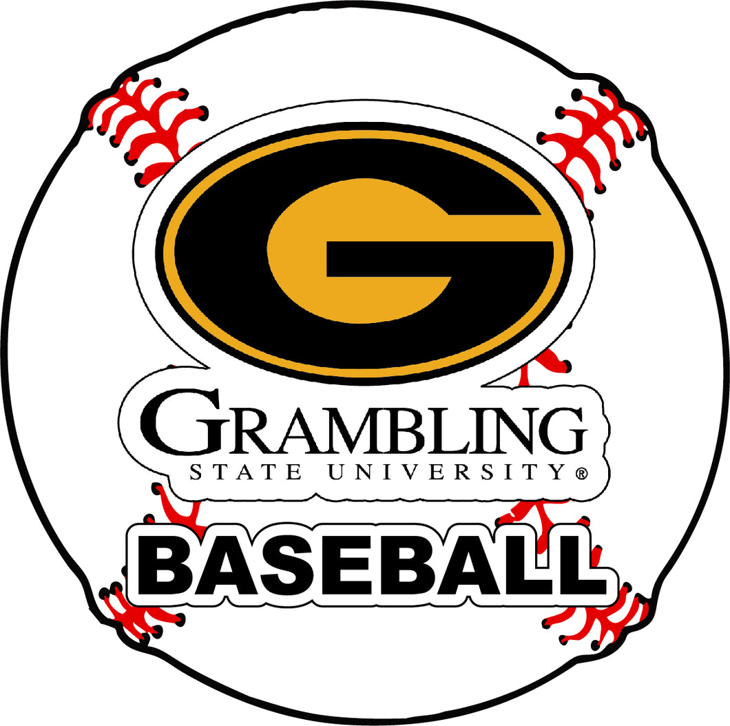 Grambling State Tigers 4-Inch Round Baseball NCAA Passion Vinyl Decal Sticker