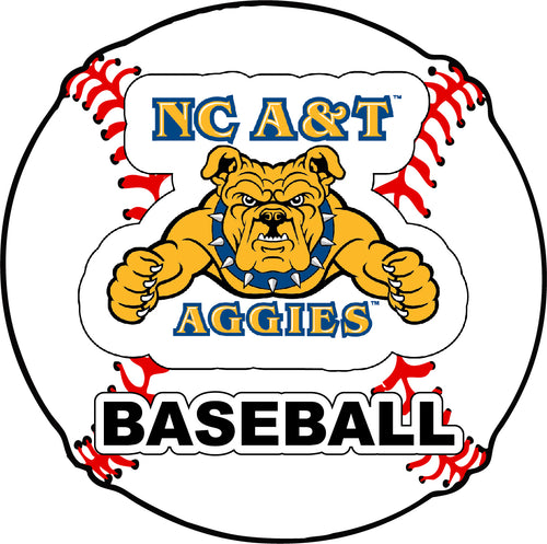 North Carolina A&T State Aggies 4-Inch Round Baseball NCAA Passion Vinyl Decal Sticker
